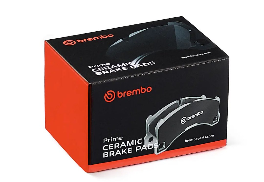 Brembo Brake Pad, Nao, Fmsi Number D1730-8954, Ceramic, Set of 4, With Brake Lubricant/ Mounting Hardware – P24151N
