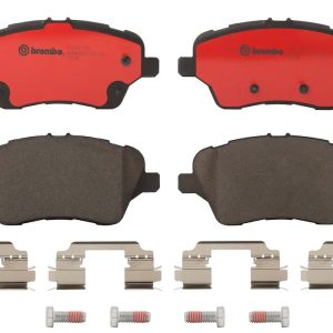 Brembo Brake Pad, Nao, Fmsi Number D1730-8954, Ceramic, Set of 4, With Brake Lubricant/ Mounting Hardware – P24151N