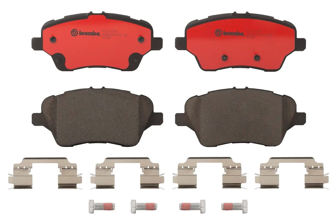Brembo Brake Pad, Nao, Fmsi Number D1730-8954, Ceramic, Set of 4, With Brake Lubricant/ Mounting Hardware – P24151N