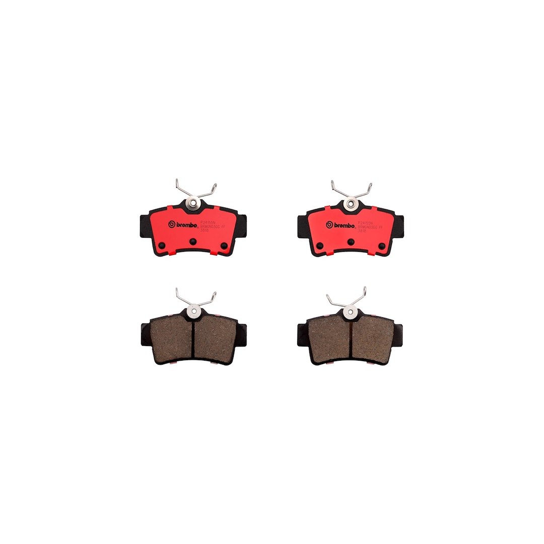 Brembo Brake Pad, Nao, Fmsi Number D627-7524, Ceramic, Set of 4, With Hardware – P24155N