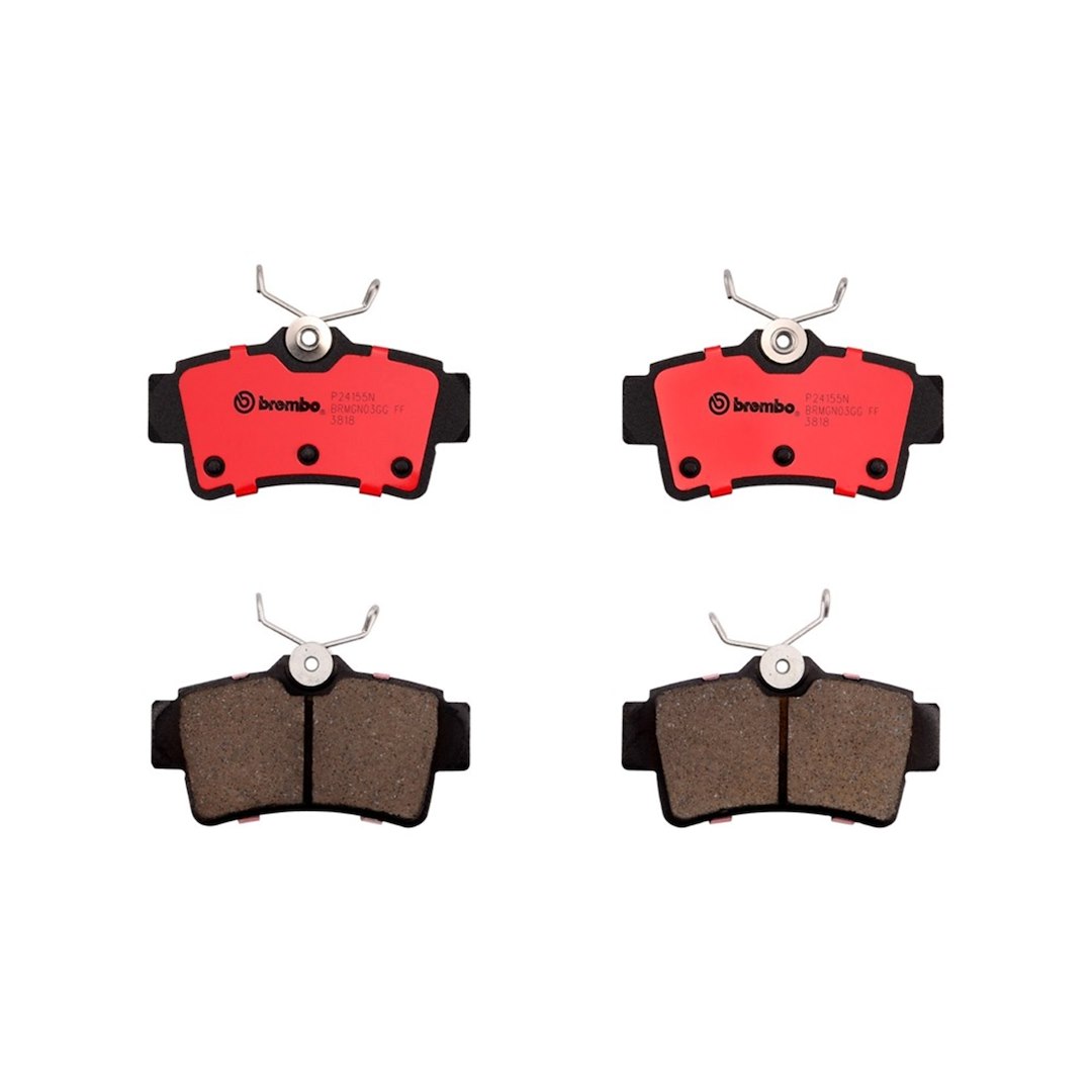 Brembo Brake Pad, Nao, Fmsi Number D627-7524, Ceramic, Set of 4, With Hardware – P24155N