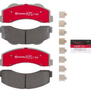 Brembo Brake Pad, Xtra Severe Duty, Fmsi Number D1414-8528, Ceramic, Set of 4, With Pad Shims and Brake Lubricant – P24166SD