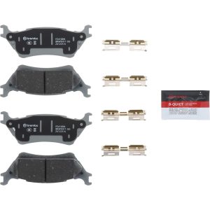 Brembo Brake Pad, Nao, Fmsi Number D1602-8816, Ceramic, Set of 4, With Hardware – P24168N