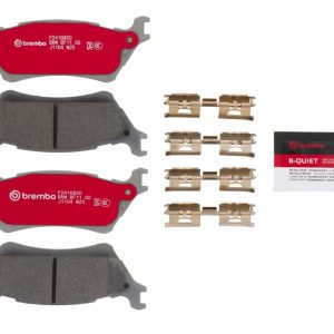 Brembo Brake Pad, Xtra Severe Duty, Fmsi Number D1602-8816, Ceramic, Set of 4, With Pad Shims/ Mounting Hardware/ Brake Lubricant – P24168SD