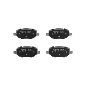 Brembo Brake Pad, Nao, Fmsi Number D1754-8970, Ceramic, Set of 4, With Hardware – P24172N