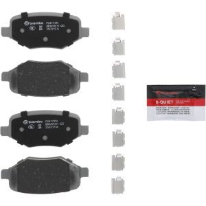 Brembo Brake Pad, Nao, Fmsi Number D1754-8970, Ceramic, Set of 4, With Hardware – P24172N