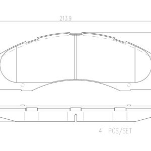 Brembo Brake Pad, Nao, Fmsi Number D1328-8440, Ceramic, Set of 4, With Hardware – P24182N