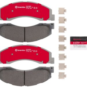 Brembo Brake Pad, Xtra Severe Duty, Fmsi Number D1328-8440, Ceramic, Set of 4, With Pad Shims/ Mounting Hardware/ Brake Lubricant – P24182SD