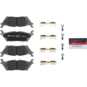 Brembo Brake Pad, Nao, Fmsi Number D1790-9018, Ceramic, Set of 4, With Hardware – P24200N