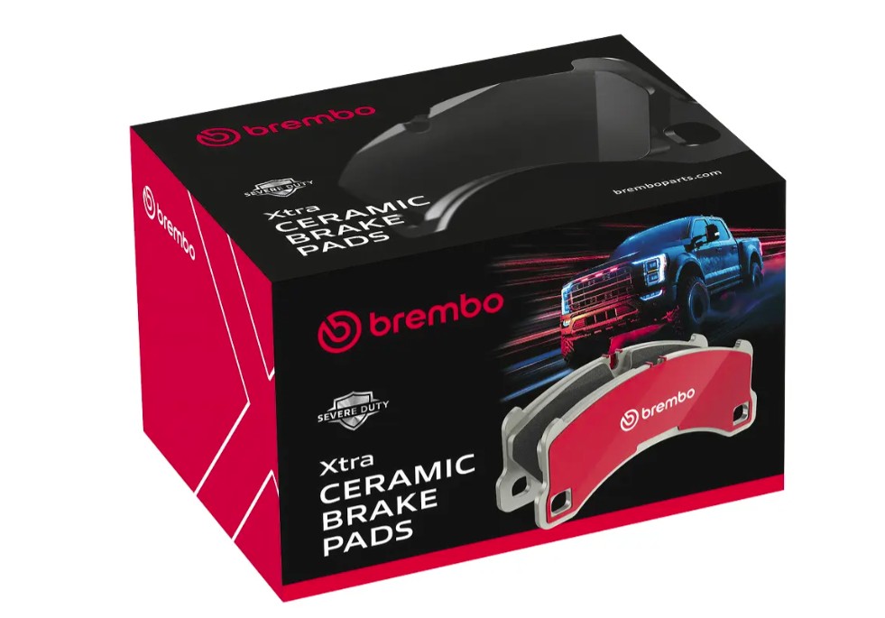 Brembo Brake Pad, Xtra Severe Duty, Fmsi Number D1279-8395, Ceramic, Set of 4, With Pad Shims and Brake Lubricant – P24212SD