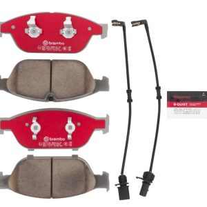 Brembo Brake Pad, Nao, Fmsi Number D2267-9507, Ceramic, Set of 4, With Brake Lubricant/ Pad Wear Sensor – P24244N