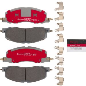 Brembo Brake Pad, Xtra Severe Duty, Fmsi Number D2230-9469, Ceramic, Set of 4, With Mounting Hardware and Brake Lubricant – P24246SD