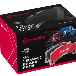 Brembo Brake Pad, Xtra Severe Duty, Fmsi Number D2230-9469, Ceramic, Set of 4, With Mounting Hardware and Brake Lubricant – P24246SD