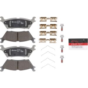 Brembo Brake Pad, Nao, Fmsi Number D2383-9350, Ceramic, Set of 4, With Brake Lubricant/ Mounting Hardware – P24252N