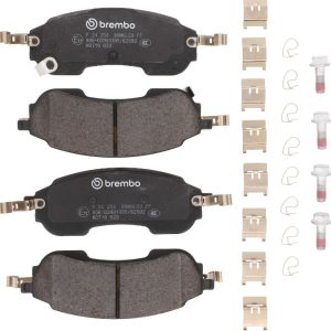 Brembo Brake Pad, Prime Line, Fmsi Number D2414-9640, Low-Metallic, Set of 4, With Mounting Hardware – P24254