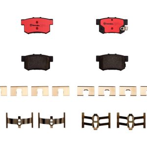 Brembo Brake Pad, Nao, Fmsi Number D537-7418, Ceramic, Set of 4, With Hardware – P28022N