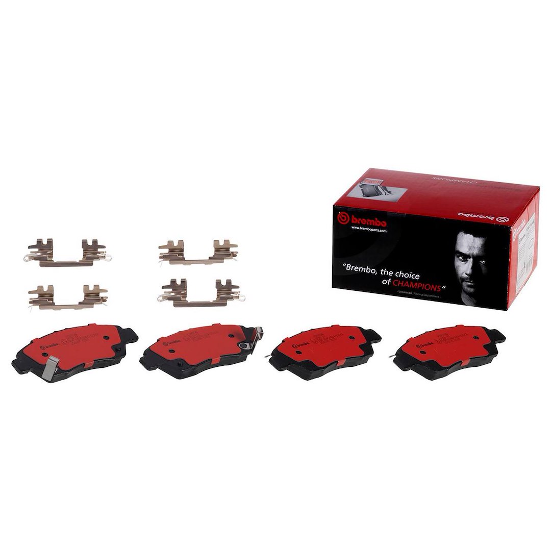 Brembo Brake Pad, Nao, Fmsi Number D621-7497, Ceramic, Set of 4, With Hardware – P28023N