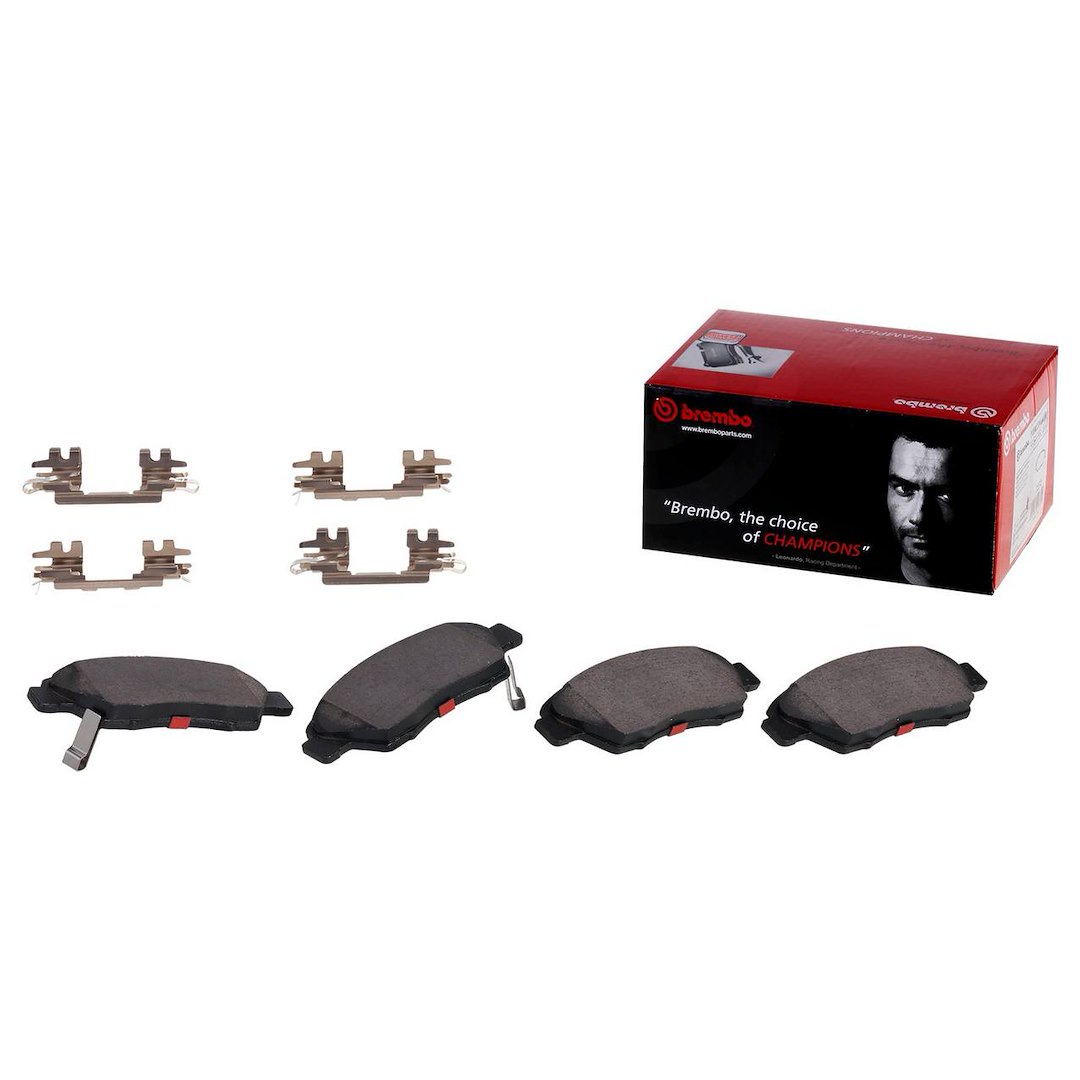 Brembo Brake Pad, Nao, Fmsi Number D621-7497, Ceramic, Set of 4, With Hardware – P28023N