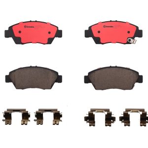 Brembo Brake Pad, Nao, Fmsi Number D621-7497, Ceramic, Set of 4, With Hardware – P28023N