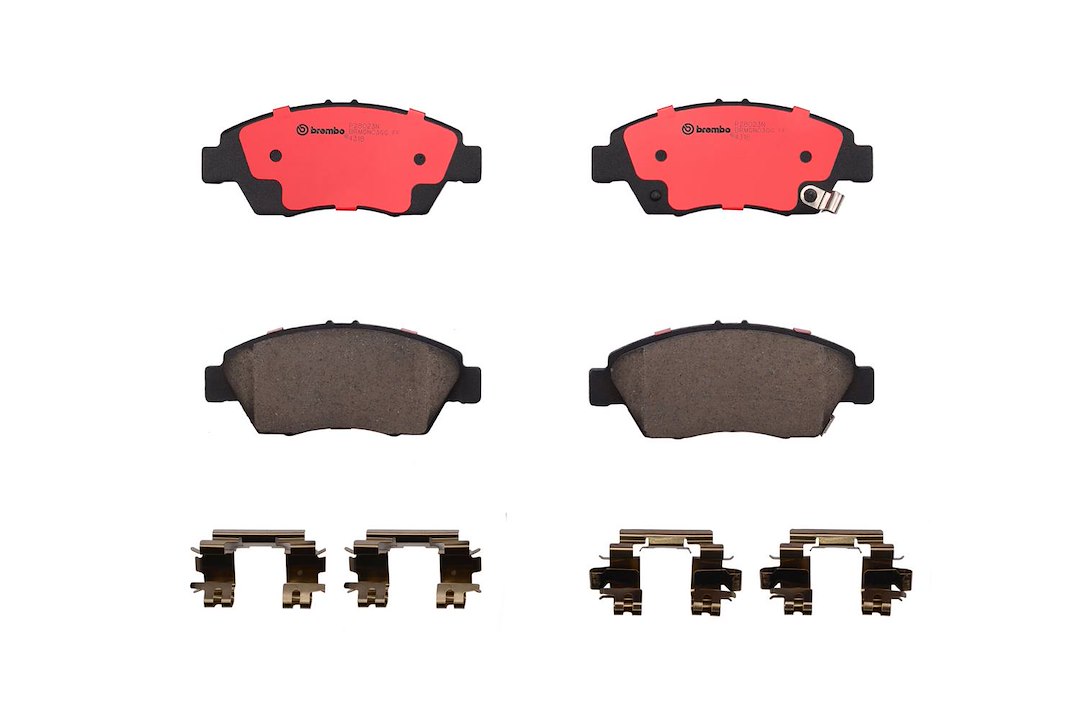 Brembo Brake Pad, Nao, Fmsi Number D621-7497, Ceramic, Set of 4, With Hardware – P28023N