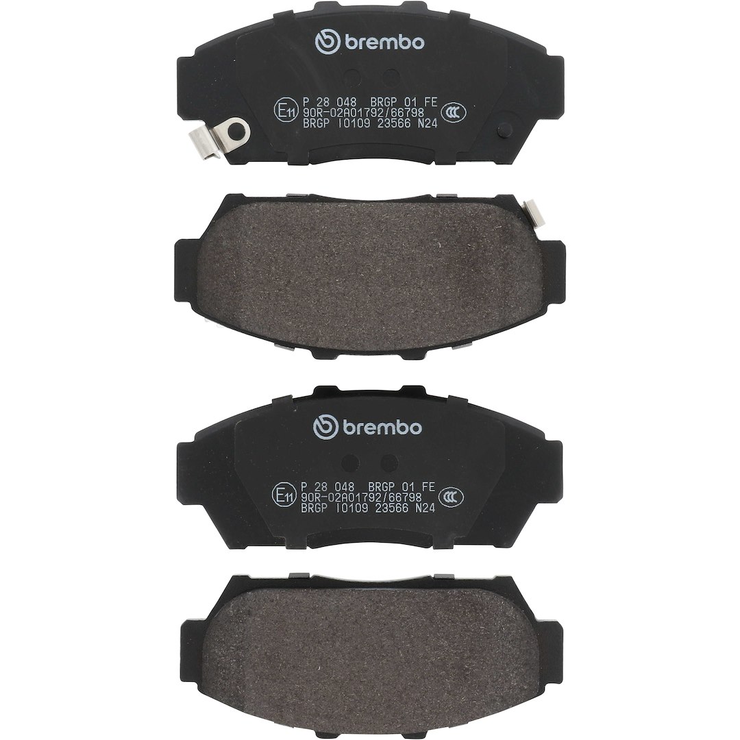Brembo Brake Pad, Fmsi Number D617-7493, Low-Metallic, Set of 4 – P28048