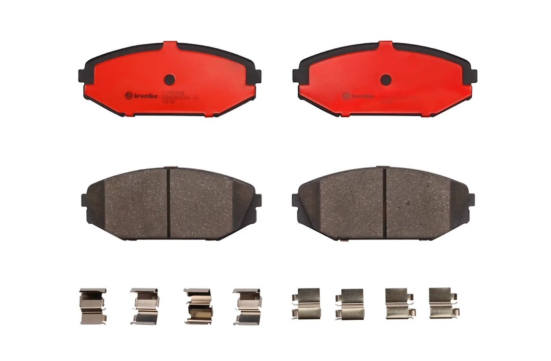 Brembo Brake Pad, Nao, Fmsi Number D793-7663, Ceramic, Set of 4, With Hardware – P28049N