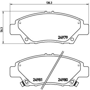Brembo Brake Pad, Xtra Line, Fmsi Number D1394-8502, Low-Metallic, Set of 4, With Pad Wear Sensor and Mounting Hardware – P28050X