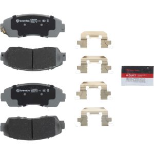 Brembo Brake Pad, Nao, Fmsi Number D1521-7994, Ceramic, Set of 4, With Hardware – P28068N