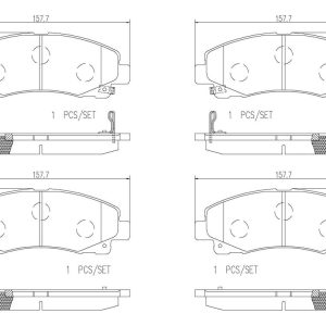 Brembo Brake Pad, Nao, Fmsi Number D1102-8208, Ceramic, Set of 4 – P28073N