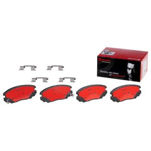 Brembo Brake Pad, Nao, Fmsi Number D1125-8233, Ceramic, Set of 4, With Hardware – P30038N