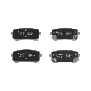 Brembo Brake Pad, Nao, Fmsi Number D1398-8506, Ceramic, Set of 4, With Hardware – P30051N