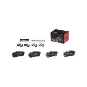 Brembo Brake Pad, Nao, Fmsi Number D1398-8506, Ceramic, Set of 4, With Hardware – P30051N