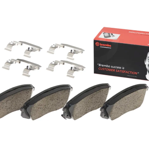 Brembo Brake Pad, Prime Line, Fmsi Number D1295-8614, Low-Metallic, Set of 4, With Mounting Hardware – P30056