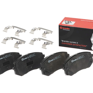 Brembo Brake Pad, Prime Line, Fmsi Number D1295-8614, Low-Metallic, Set of 4, With Mounting Hardware – P30056