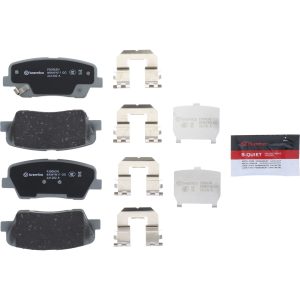 Brembo Brake Pad, Nao, Fmsi Number D1387-8496, Ceramic, Set of 4, With Hardware – P30063N
