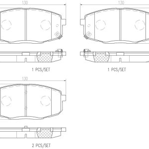 Brembo Brake Pad, Nao, Fmsi Number D1397-8505, Ceramic, Set of 4, With Hardware – P30077N