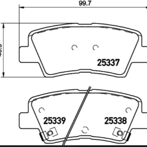 Brembo Brake Pad, Prime Line, Fmsi Number D1812-8428, Low-Metallic, Set of 4, With Mounting Hardware and Pad Wear Sensor – P30101