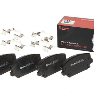 Brembo Brake Pad, Fmsi Number D2211-9451, Low-Metallic, Set of 4, With Hardware – P30102