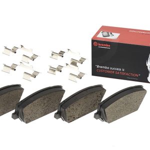 Brembo Brake Pad, Fmsi Number D2211-9451, Low-Metallic, Set of 4, With Hardware – P30102