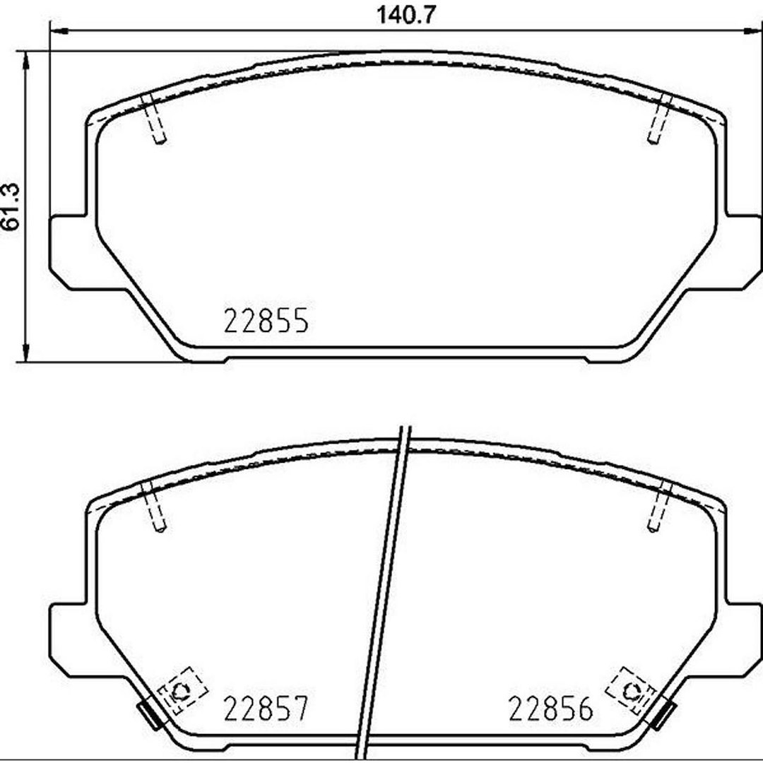 Brembo Brake Pad, Fmsi Number D2211-9451, Low-Metallic, Set of 4, With Hardware – P30102