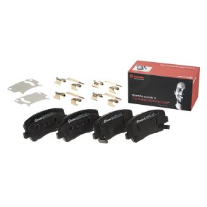 Brembo Brake Pad, Fmsi Number D2117-9352, Low-Metallic, Set of 4, With Hardware – P30108