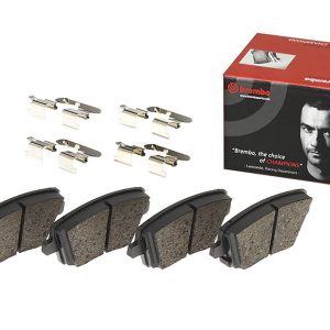 Brembo Brake Pad, Fmsi Number D2212-9452, Low-Metallic, Set of 4, With Hardware – P30112