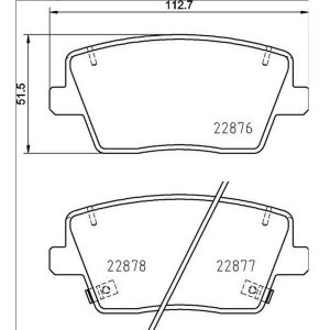 Brembo Brake Pad, Fmsi Number D2212-9452, Low-Metallic, Set of 4, With Hardware – P30112