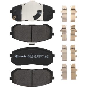 Brembo Brake Pad, Prime Line, Fmsi Number D2302-9538, Low-Metallic, Set of 4, With Mounting Hardware – P30138