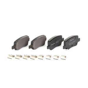 Brembo Brake Pad, Prime Line, Fmsi Number D2381-9609, Low-Metallic, Set of 4, With Pad Wear Sensor – P30141
