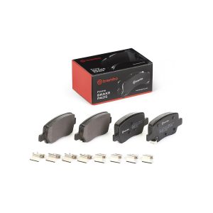 Brembo Brake Pad, Prime Line, Fmsi Number D2381-9609, Low-Metallic, Set of 4, With Pad Wear Sensor – P30141