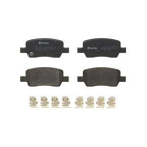Brembo Brake Pad, Prime Line, Fmsi Number D2381-9609, Low-Metallic, Set of 4, With Pad Wear Sensor – P30141