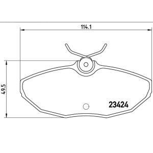 Brembo Brake Pad, Fmsi Number D806-7679, Low-Metallic, Set of 4, With Hardware – P36013