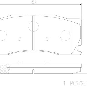 Brembo Brake Pad, Nao, Fmsi Number D1355-8464, Ceramic, Set of 4 – P36023N