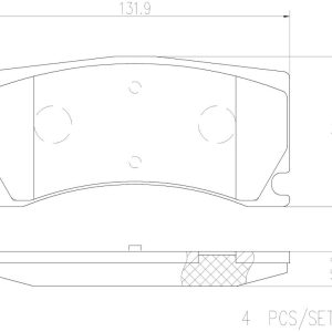 Brembo Brake Pad, Nao, Fmsi Number D1356-8465, Ceramic, Set of 4 – P36024N